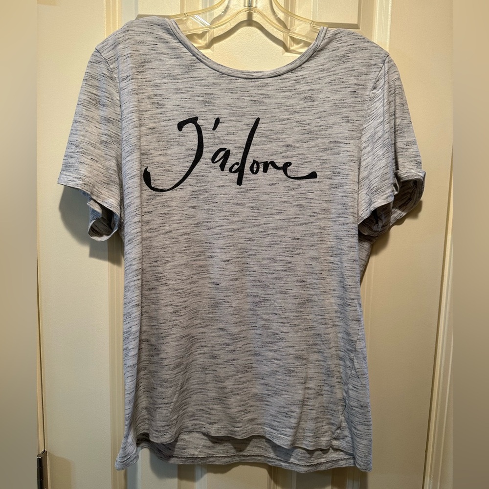 💥 $5 if bundled - Medium Old Navy J'adore Graphic T-Shirt Gray